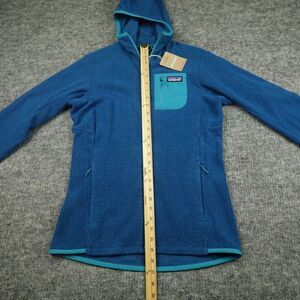 Patagonia Jacket Womens Medium Blue Lagom R1 Full Zip Hoody Fleece Outdoors NWT